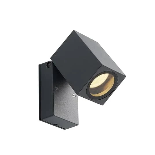 B-Ware ELC Außenwandstrahler Wandlampe Nogita Aluminium grau GU10 LED Außenleuchte118