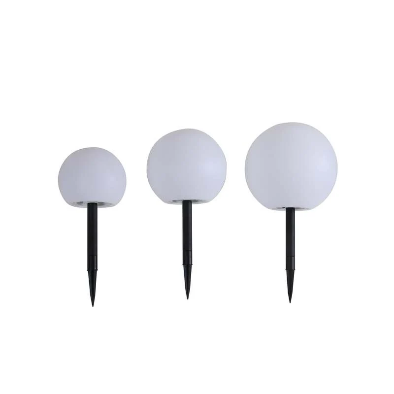 B-Ware Lindby Solarlampen Außenleuchten Gartenkugeln LED Lampen Set weiß Kunststoff519