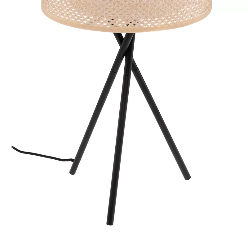B-Ware Lindby Tischleuchte Soula Tischlampe Tischlicht Ø 26 cm beige Kunststoff E27
