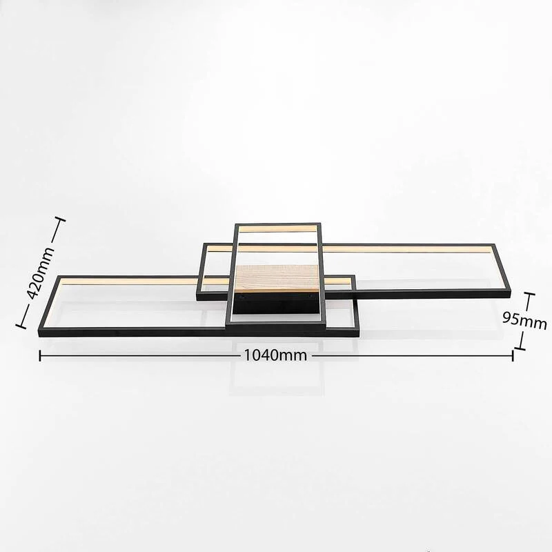 B-Ware Deckenleuchte Lampe Lindby LED schwarz matt dimmbar Aluminium Silikon warmw455