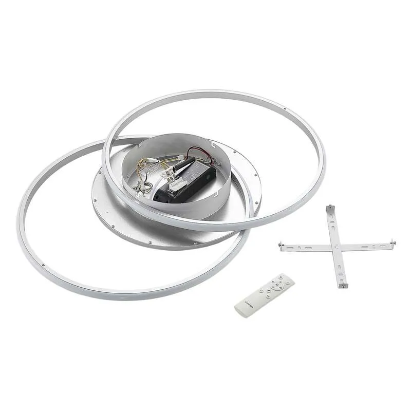 Lucande Deckenleuchte Deckenlampe LED Senne Silber Leuchte Lampe Wohnzimmer M24
