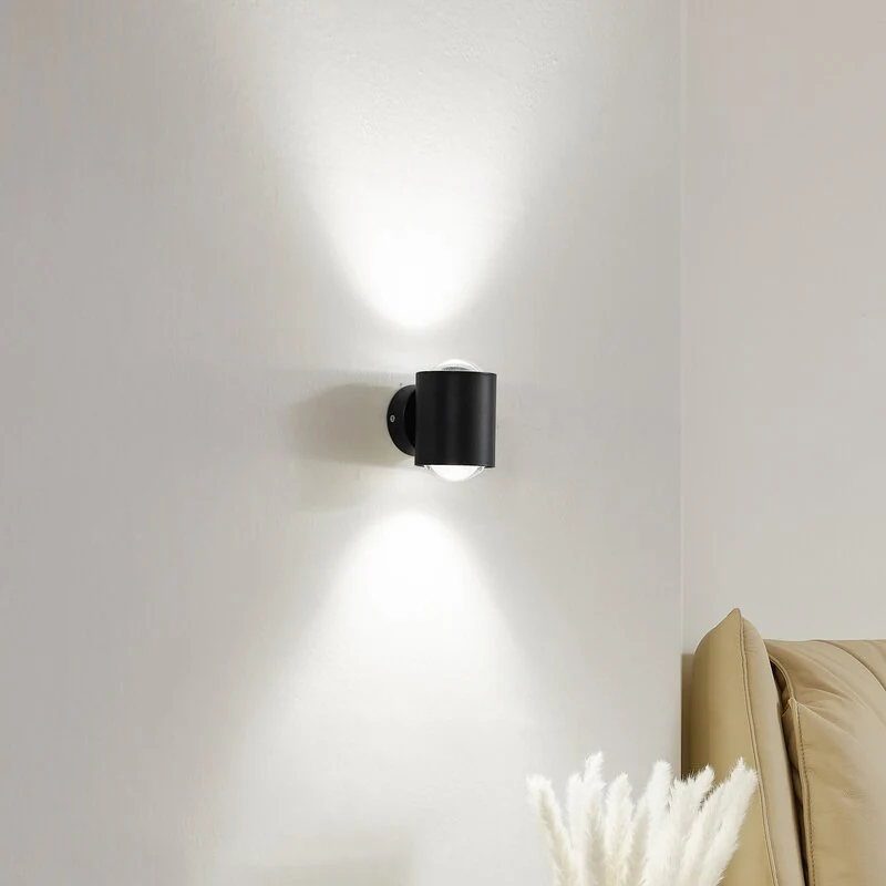 B-Ware Lindby Wandlampe Wandleuchte LED Lampe Fassung oben unten schwarz