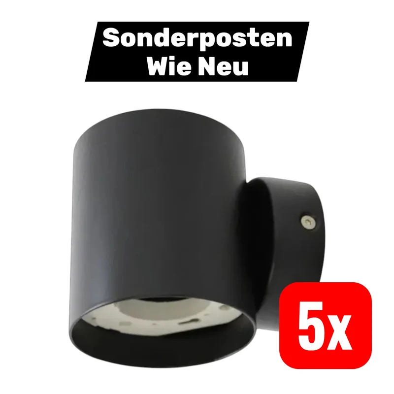 B-Ware Lindby Wandlampe Wandleuchte LED Lampe Fassung oben unten schwarz