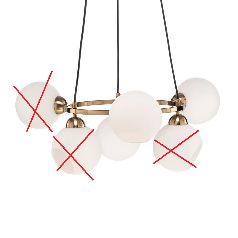 B-Ware Kronleuchter Ramella messing antik 6-flammig Deckenlampe SIEHE TEXT/FOTO