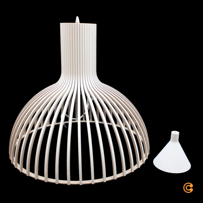 B-Ware Secto Victo 4250 Pendelleuchte Deckenlampe Hängeleuchte Ø 56 x H 48 cm weiß
