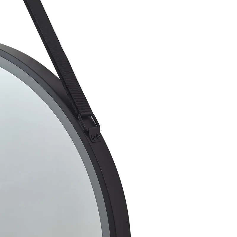 B-Ware Lucande Spiegel Badezimmerspiegel Lelin LED beleuchteter Spiegel CCT schwarz Alu