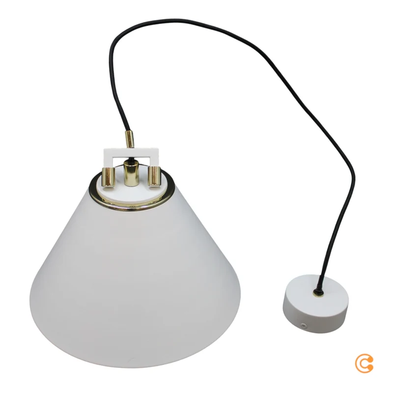 B-Ware Euluna Hängeleuchte Pendelleuchte Lampe weiß Ø 28cm einflammig E27 Metall