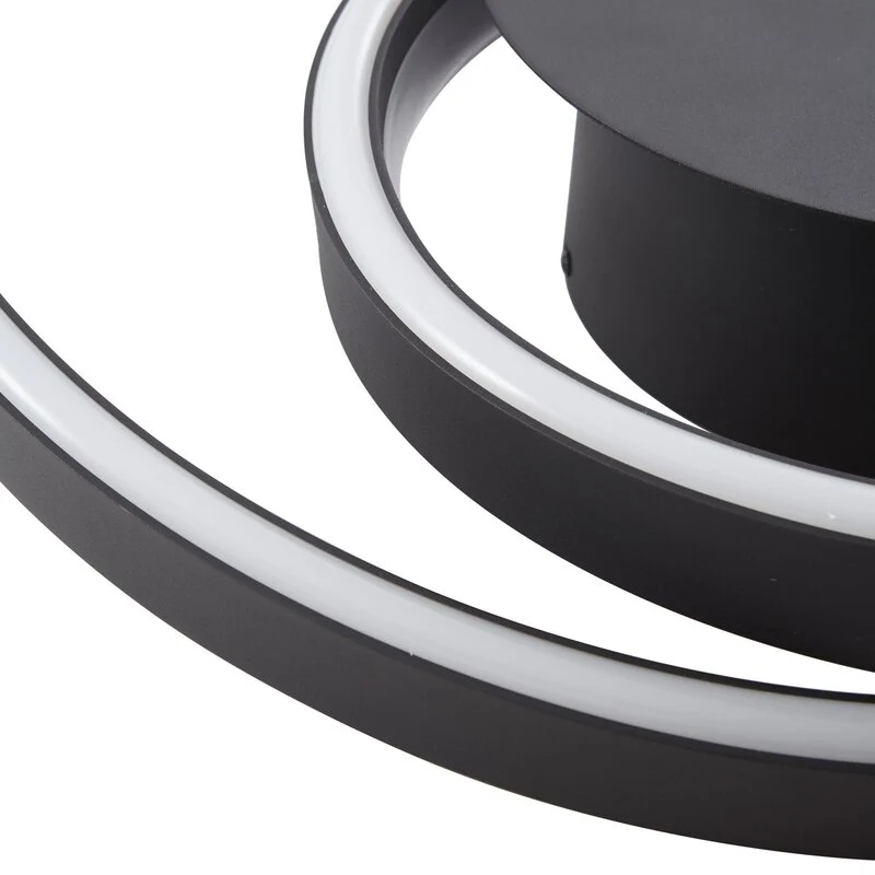 B-Ware Lindby Deckenleuchte Deckenlampe LED Erlinik Schritt dimmbar schwarz