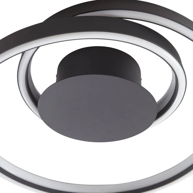 B-Ware Lindby Deckenleuchte Deckenlampe LED Erlinik Schritt dimmbar schwarz