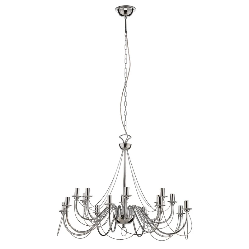B-Ware Domiluce Kronleuchter Deckenleuchte Retro chrom 16-flammig Wohnzimmer Esszimmer