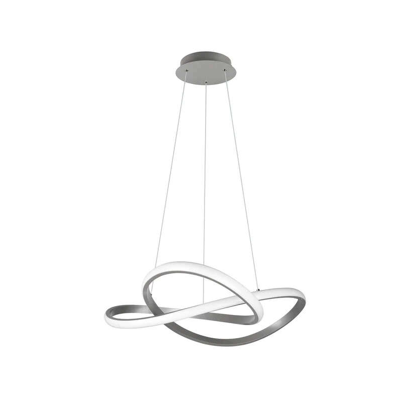B-Ware Reality Leuchten LED Hängelampe Pendelleuchte Lampe nickel matt Eisen 60 cm