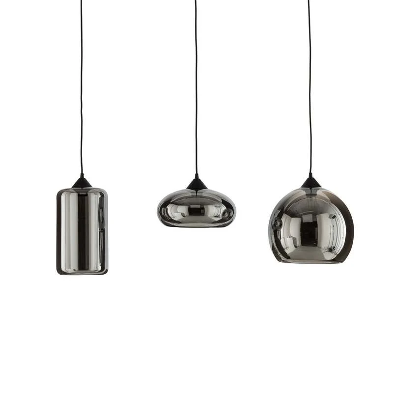 B-Ware Lindby Marla Pendelleuchte Hängelampe Deckenlampe 3flg E27 rauchgrau SIEHE TEXT