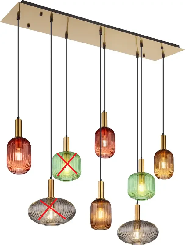 B-Ware Globo Lighting Normy Hängeleuchte Pendel Metall messingfarben SIEHE TEXT/FOTO