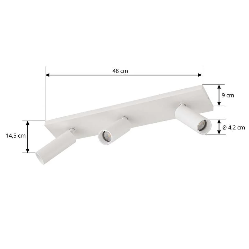 B-Ware Arcchio Deckenstrahler Strahler Brinja Slim weiß 3-flammig GU10 MR11 Aluminium