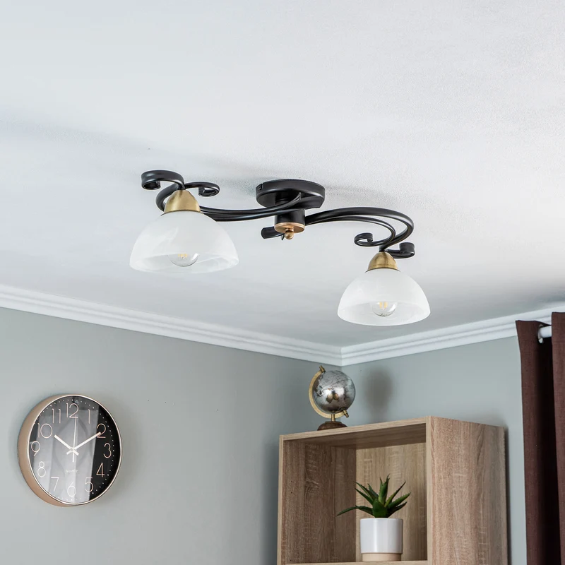B-Ware Euluna Deckenlampe Flora Hängeleuchte Lampe 2 Glasschirme SIEHE TEXT/FOTO