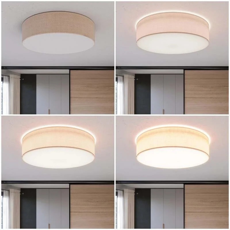 B-Ware Euluna Deckenlampe Rondo Deckenlampe Deckenlicht E27 beige Ø 60 cm SIEHE TEXT