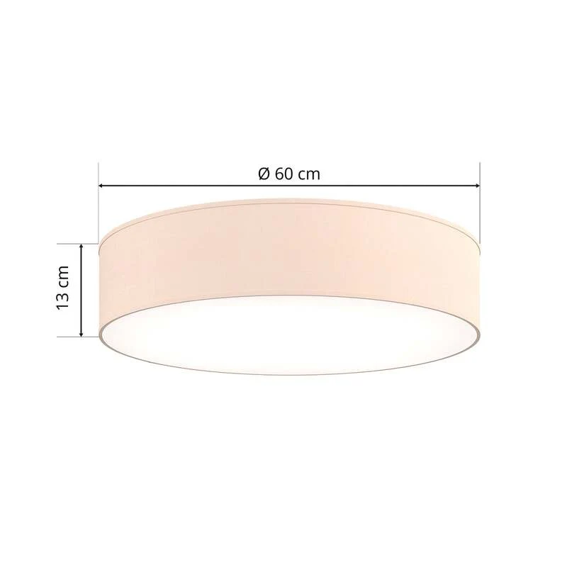 B-Ware Euluna Deckenlampe Rondo Deckenlampe Deckenlicht E27 beige Ø 60 cm SIEHE TEXT