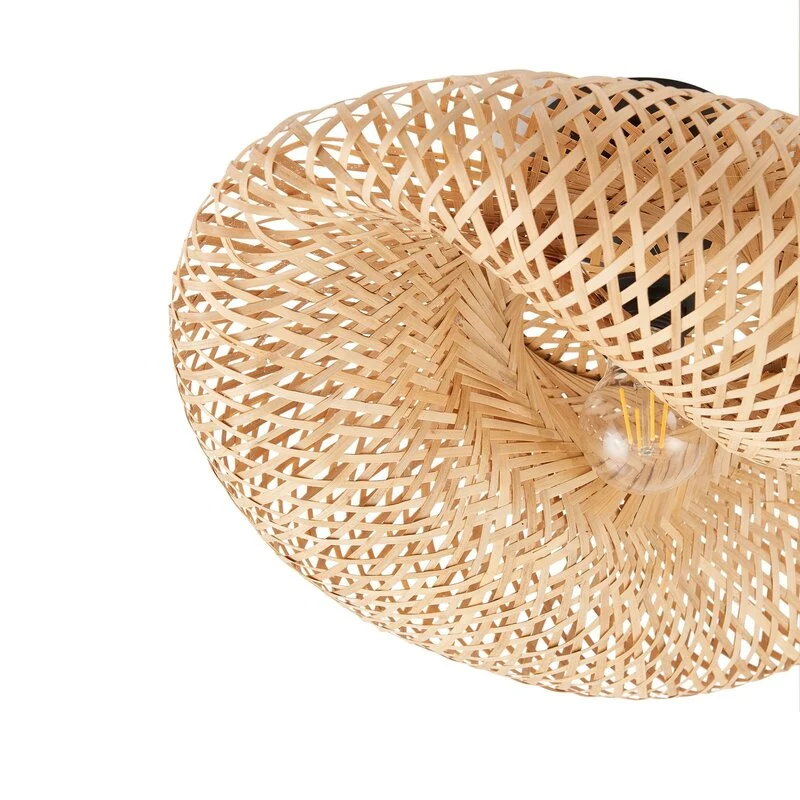 B-Ware Lindby Deckenleuchte Eleane Bambus natur Ø50cm Deckenlampe Lampe SIEHE TEXT/FOTO
