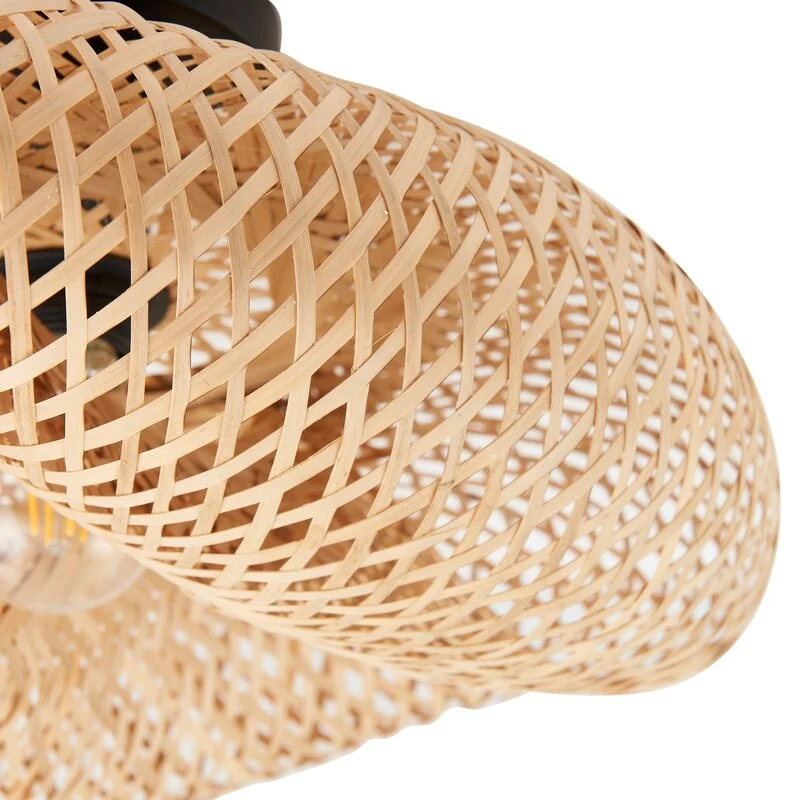 B-Ware Lindby Deckenleuchte Eleane Bambus natur Ø50cm Deckenlampe Lampe SIEHE TEXT/FOTO