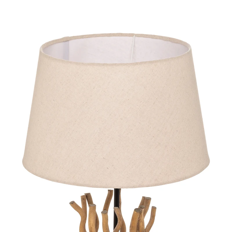 B-Ware Euluna Stehleuchte Agar Stehlampe Lampe Leuchte E27 Stoff Holz SIEHE TEXT/FOTO