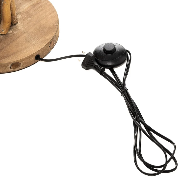 B-Ware Euluna Stehleuchte Agar Stehlampe Lampe Leuchte E27 Stoff Holz SIEHE TEXT/FOTO