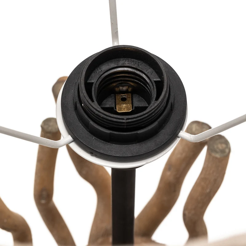 B-Ware Euluna Stehleuchte Agar Stehlampe Lampe Leuchte E27 Stoff Holz SIEHE TEXT/FOTO