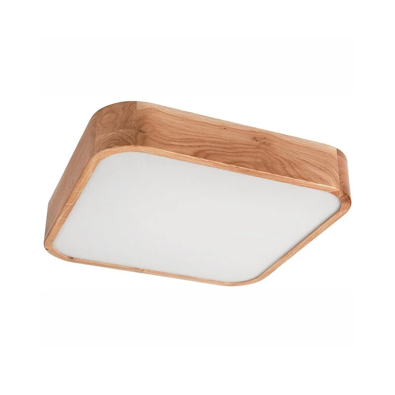 B-Ware Envostar Gaspar Deckenleuchte Lampe Holz eckig 45x45 cm Deckenlampe Lampe Spot