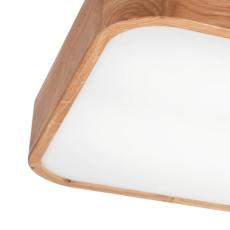 B-Ware Envostar Gaspar Deckenleuchte Lampe Holz eckig 45x45 cm Deckenlampe Lampe Spot