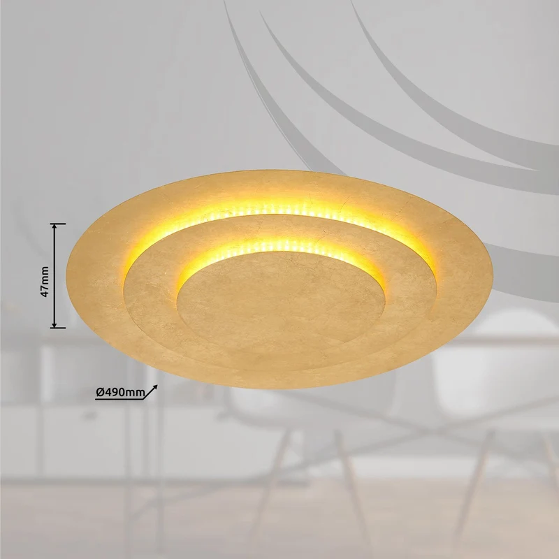 B-Ware Heda Deckenleuchte Lampe LED gold Metall