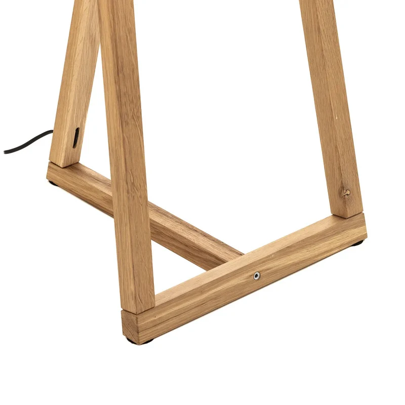 B-Ware Euluna Stehlampe Canvas Stehlampe Standleuchte Eichenholz beige SIEHE TEXT/FOTO