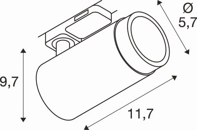 B-Ware SLV Spot Leuchte Strahler Schwarz GU10 Aluminium Zylindrisch L Größe