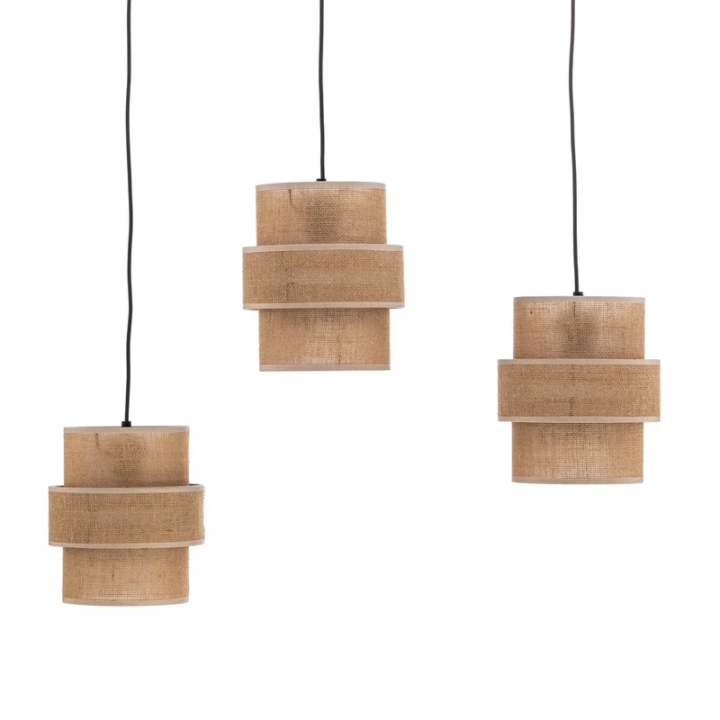 B-Ware TK Lighting Hängeleuchte Pendelleuchte Calisto Jute 3-flammig SIEHE TEXT/FOTO