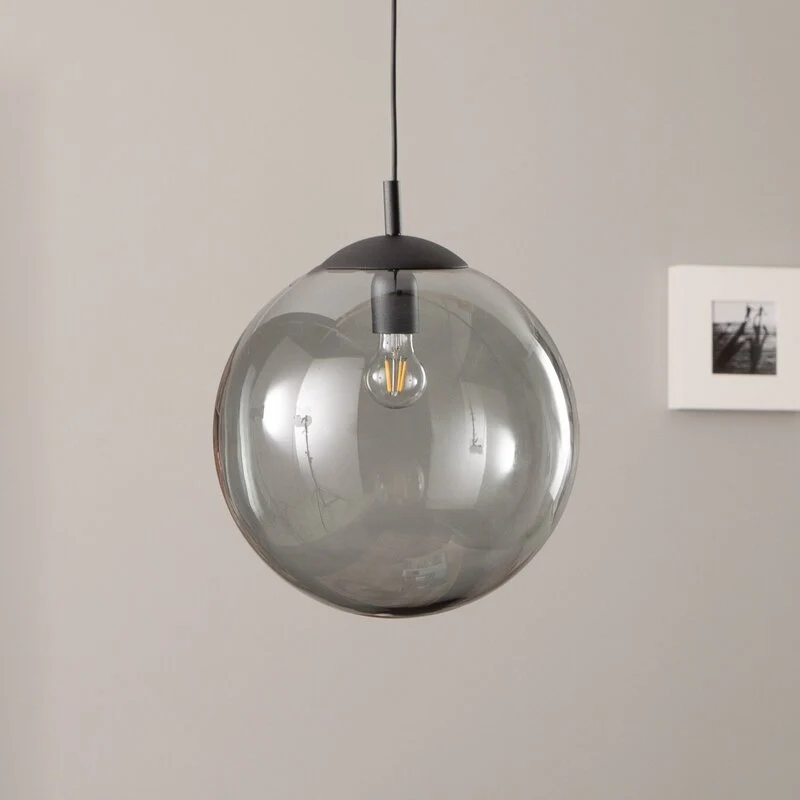 B-Ware Hängeleuchte Esme Glas grafit-transparent, 1-flg. Ø 35 cm SIEHE TEXT/FOTO628