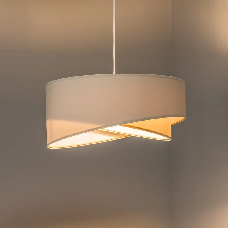 B-Ware Euluna Pendelleuchte Vivien zweifarbig beige/weiß Pendelleuchte Deckenlampe L637