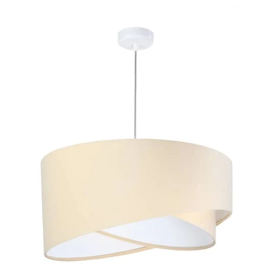 B-Ware Euluna Pendelleuchte Vivien zweifarbig beige/weiß Pendelleuchte Deckenlampe L637