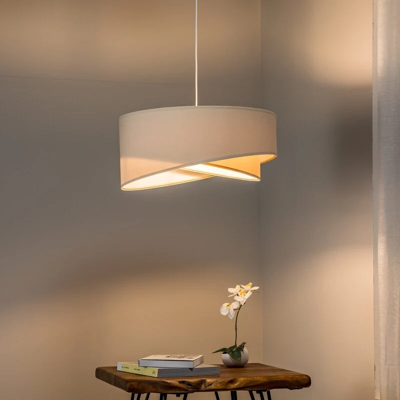 B-Ware Euluna Pendelleuchte Vivien zweifarbig beige/weiß Pendelleuchte Deckenlampe L637