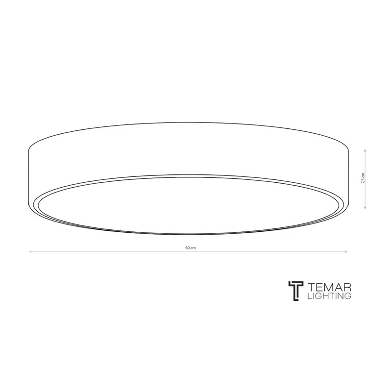 B-Ware Euluna Deckenleuchte Cleo 600 Deckenlampe Deckenlicht Leuchte Sensor Ø 60cm weiß