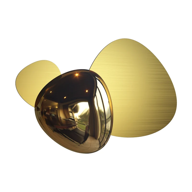 B-Ware Maytoni Wandlampe LED-Wandleuchte Jack-stone 36,6 cm Lampe Licht gold Metall