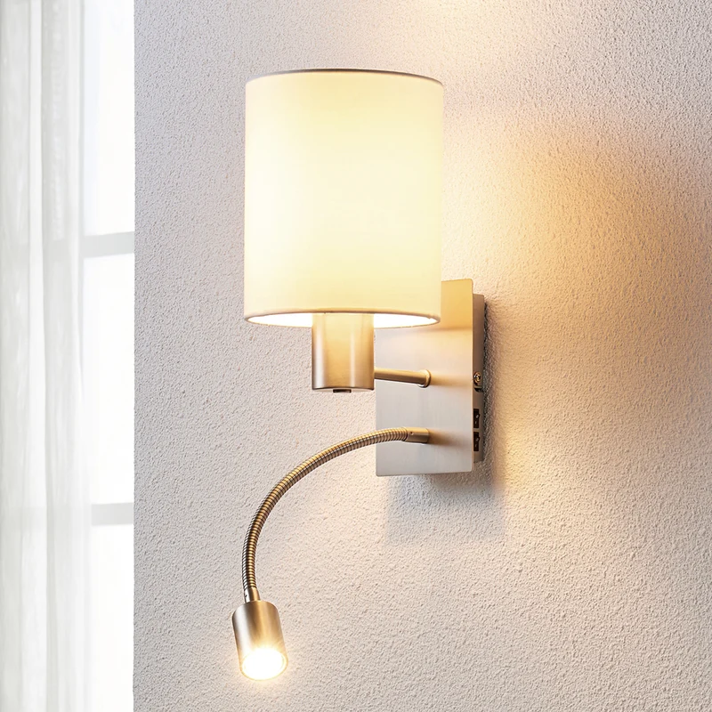 B-Ware Lindby StoffWandleuchte Shajan LED-Leselicht Wandleuchte Bilderleuchte Leselampe