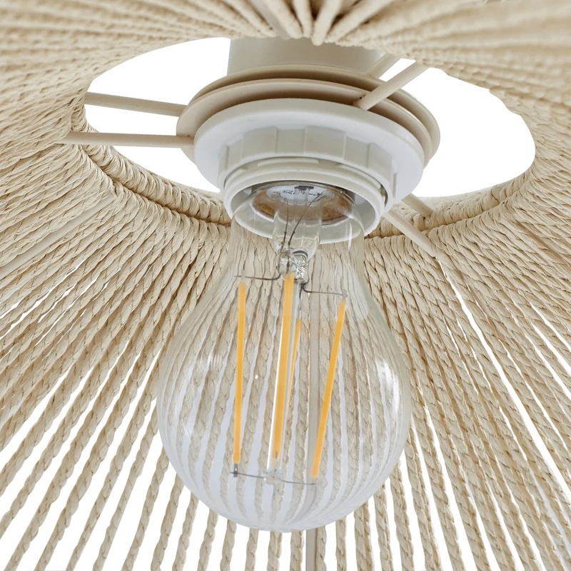 B-Ware Lindby Bogenleuchte Stehlampe Valdorin beige Papier 195 cm IP20 Lampe 3 STÜCK