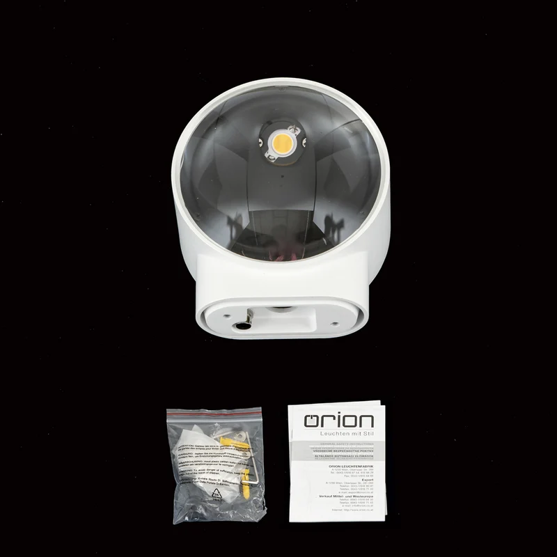B-Ware ORION LED Außenwandlampe Wandbeleuchtung Tatra weiß Aluminium 11W IP65 dimmbar