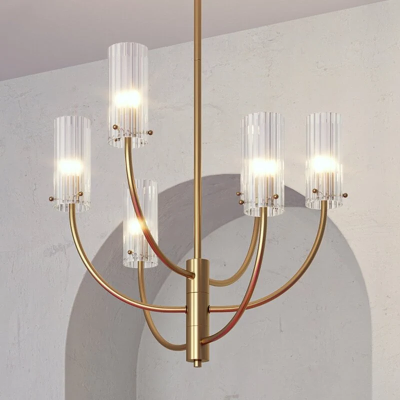 B-Ware Maytoni Arco Hängeleuchte Hängeleuchte Lampe Kronleuchter 6-flmg. G9 messing kla