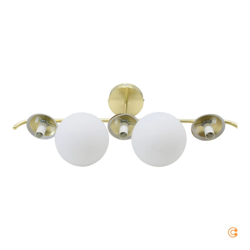 B-Ware Nordlux Deckenleuchte Lampe Grant Messing dreiflammig E14 Metall Glas dimmbar