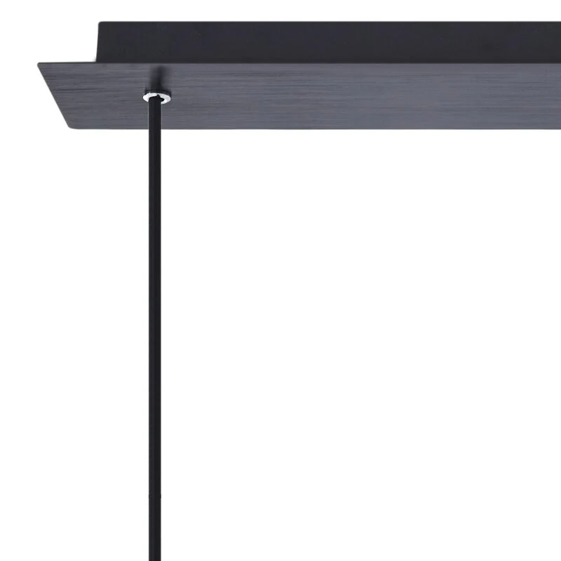 B-Ware Lucande Hängeleuchte Pendelleuchte Eirian Glas 3-flammig schwarz 90 cm Lampe119