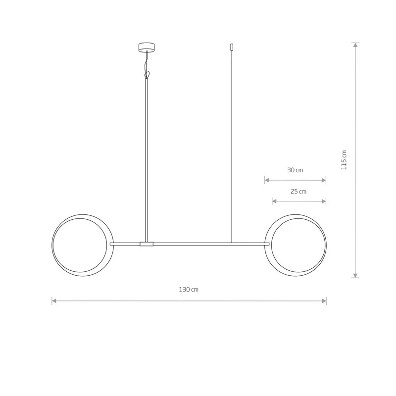 B-Ware Nowodvorski Lighting Hängeleuchte Minimal aus Eichenholz zweiflammig Deckenlampe