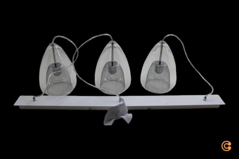 B-Ware Fabas Luce Hängeleuchte Britton 3-flammig transparent Hängelampe Lampe Leuchte