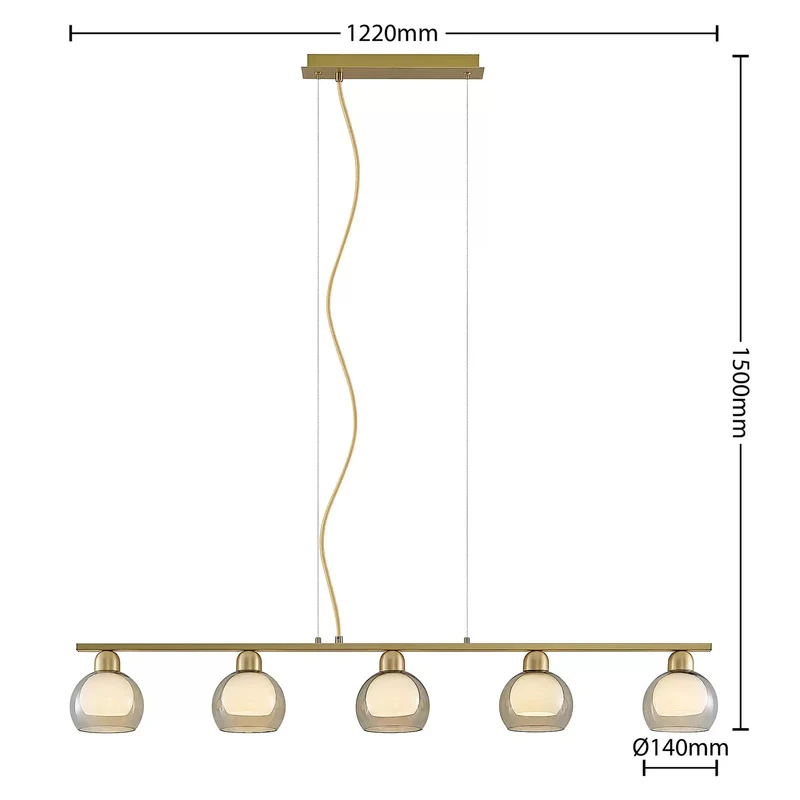 B-Ware Lucande Mylah Hängelampe 5fl Hängeleuchte Deckenlampe Deckenleuchte Lampe E14