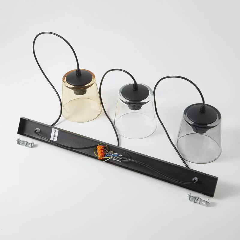 B-Ware Pendellampe Lucea dreiflammig transp./smoke/amber Pendelleuchte Lampe Spot Licht