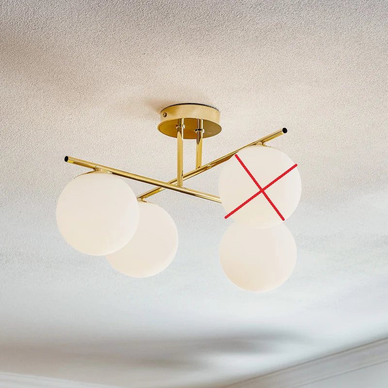 B-Ware Deckenleuchte Aurora gold Deckenlampe Lampe Wohnzimmerleuchte SIEHE TEXT/FOTO883