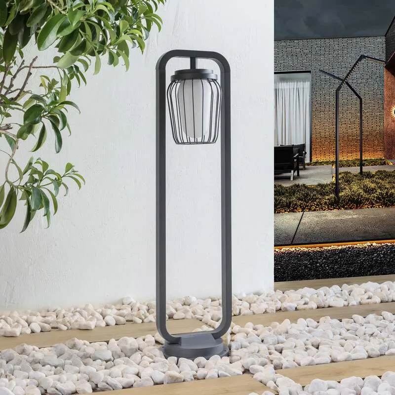 B-Ware Lucande Wegeleuchte Chandan LED Gartenleuchte dimmbar anthrazit 90cm Aluminium